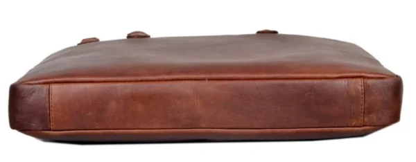 Venus Dark Tan Leather Executive Bag - Image 3