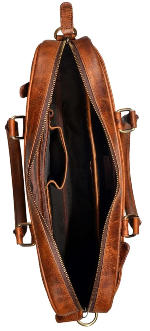 Mars Brush Antique Leather Bag - Image 2