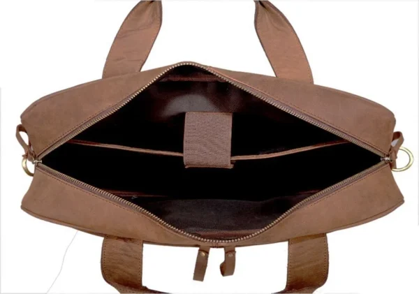 Neptune Dusty Leather Travel Laptop Bag - Image 3