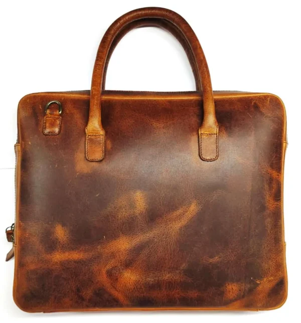 Dark Tan Leather Executive Bag