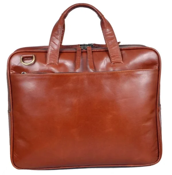 Mercury British Tan Leather Executive Bag - Image 2