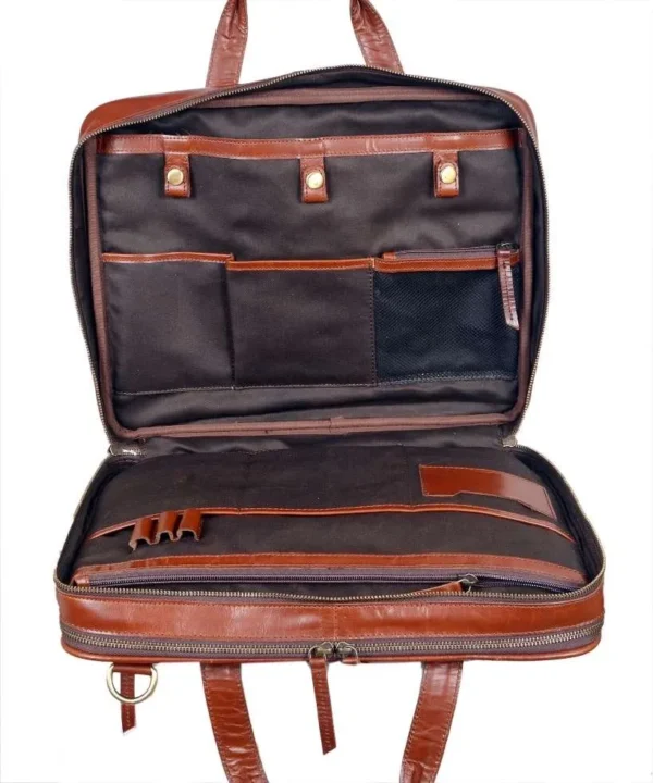 Mercury British Tan Leather Executive Bag - Image 3