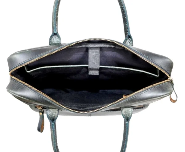 Mars Gray Leather Professional Bag - Image 3